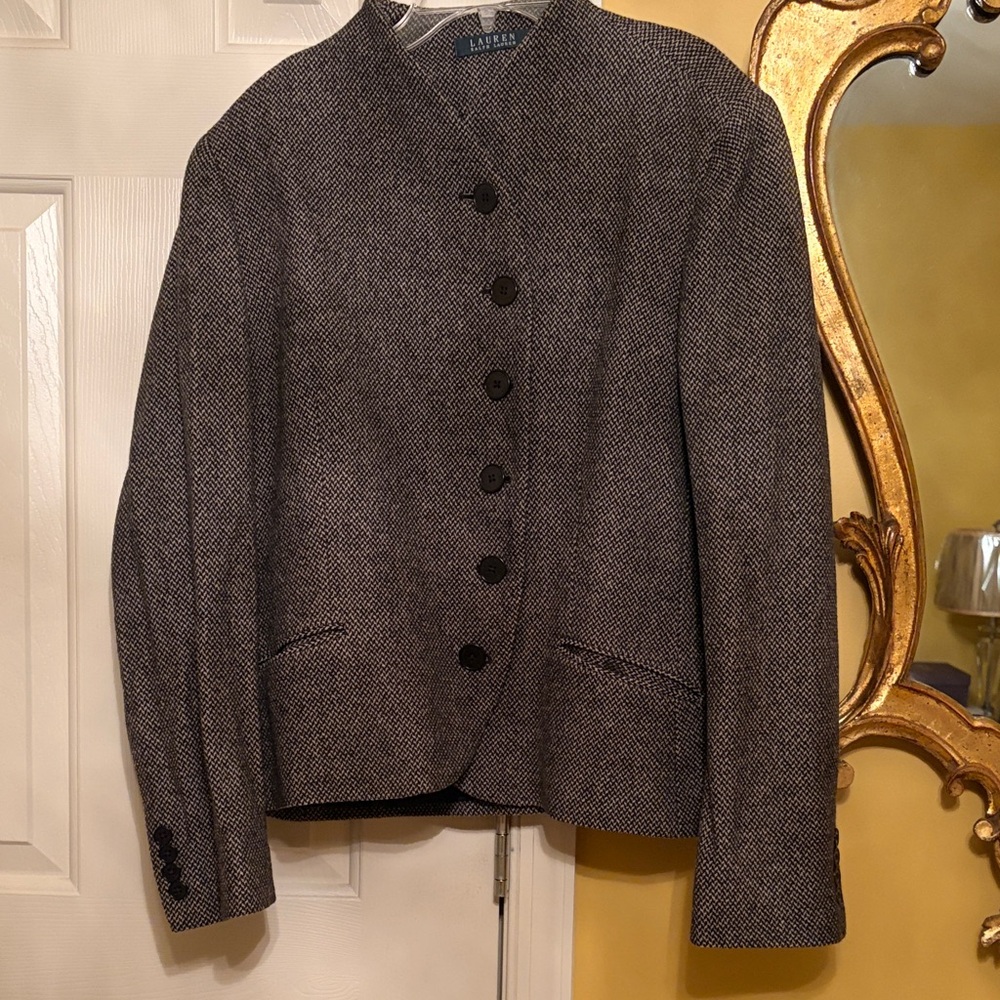 Ralph Lauren Charcoal Tweed Blazer